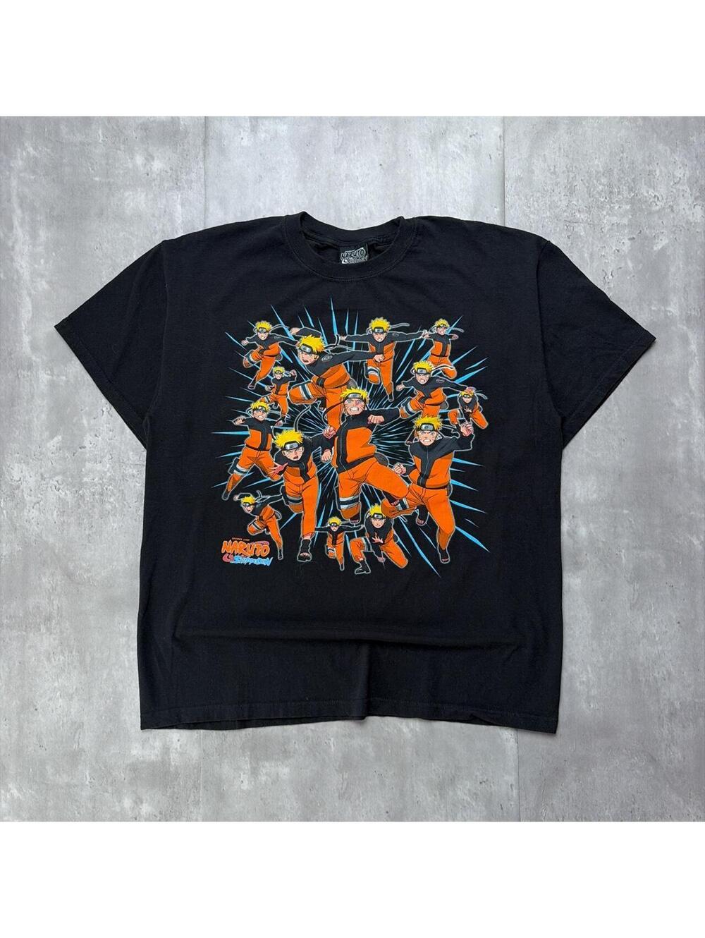 Vintage 2002 Naruto Shippuden Shadow Clone Anime T-Shirt